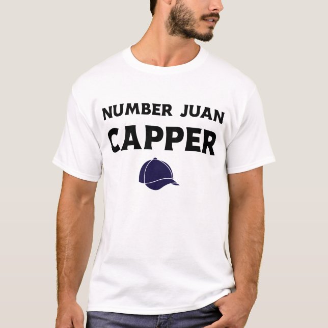 Nummer Juan Capper Funny Slang Humor #1 Liar T Shirt (Framsida)