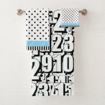 Nummer Kids Black White Dots Lt Blue