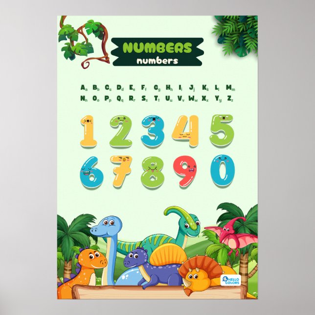 Nummer med dinosaurier poster (Framsidan)