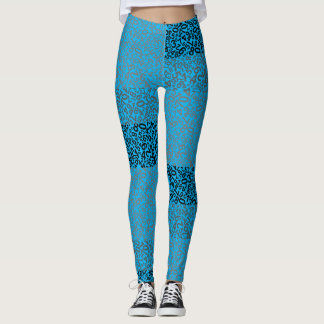 Nummer mönster 01 w LBlue BG Leggings