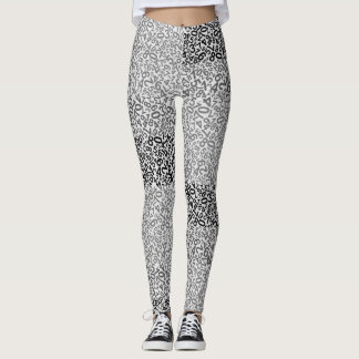 Nummer mönster 01 w LGrey BG Leggings