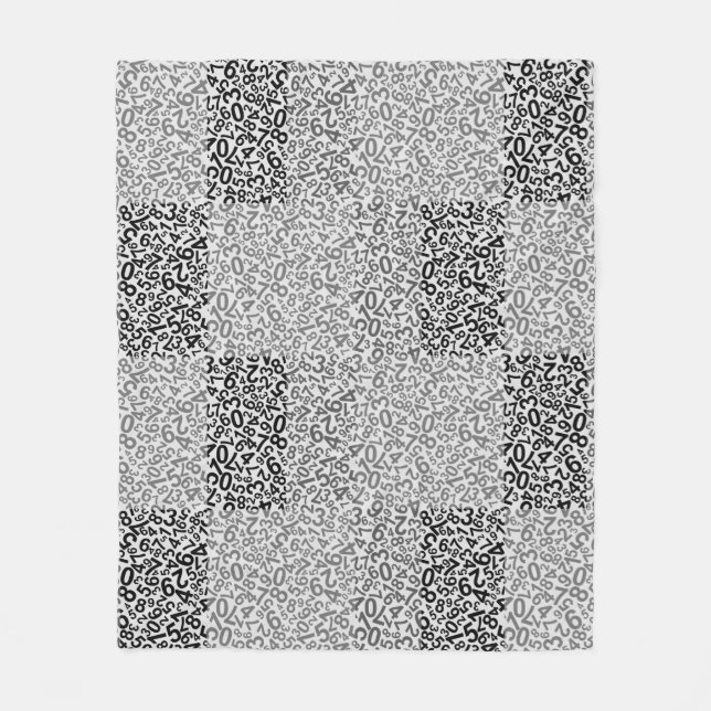 Nummer Mönster 01w. Offwhite BG Fleecefilt (Framsidan)