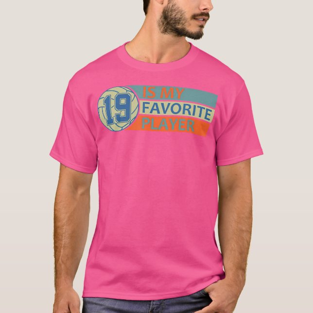 Nummer Ninen 19 Min favoritspelare Volleyball Mamm T Shirt (Framsida)