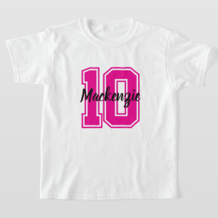 Nummer och namn personlig t shirt