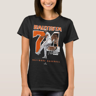 Nummer och Porträtt Felix Bautista Baltimore MLBPA T Shirt