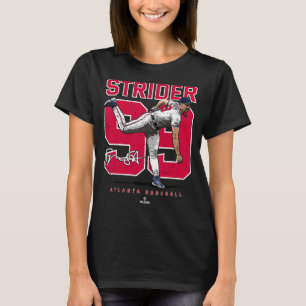 Nummer och Porträtt Spencer Strider Atlanta MLBPA T Shirt