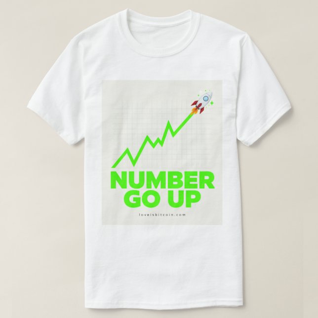 NUMMER ÖKAR - Bitcoin Herr T-Shirt (Design framsida)