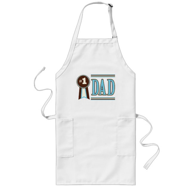 Nummer One Pappa Fars dag Apron Långt Förkläde (Framsidan)