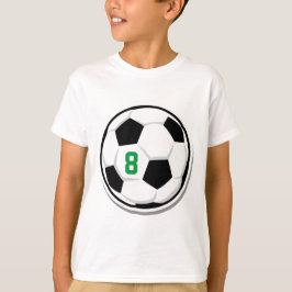 Nummer på det svarta svarta Grönten för fotbolls-b T Shirt