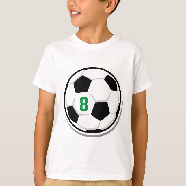 Nummer på det svarta svarta Grönten för fotbolls-b T Shirt (Framsida)