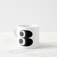 Nummer på Espressokaffe Mugg