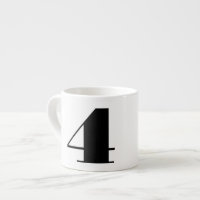 Nummer på Espressokaffe Mugg