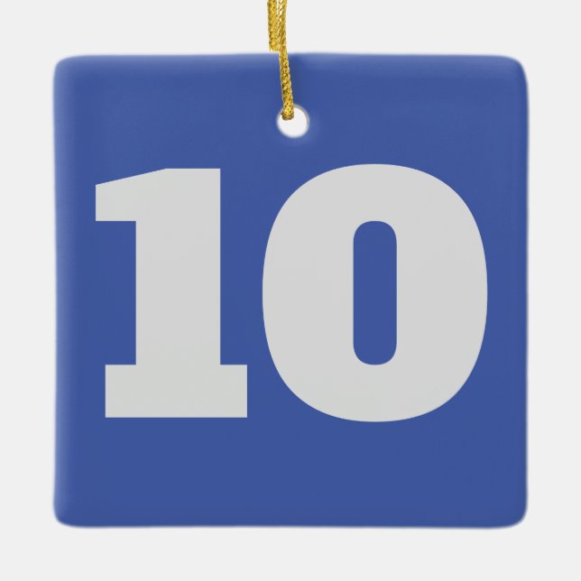 Nummer på Hanging Sak. Julgransprydnad Keramik (Framsida)