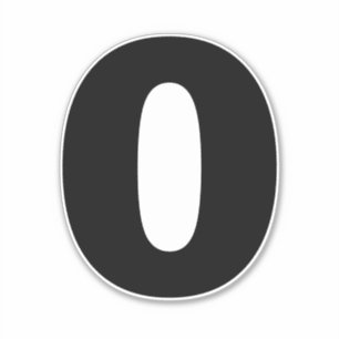 Nummer på nollsvart och vit etikett