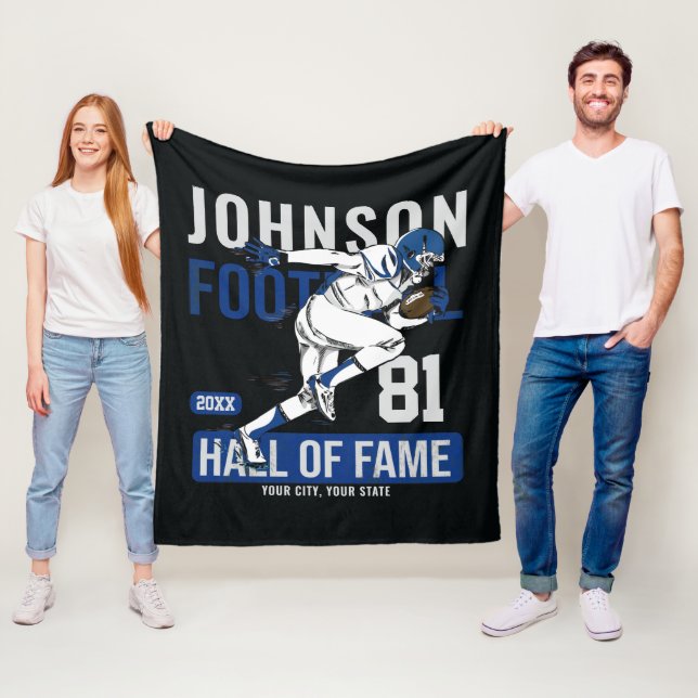 Nummer på personligens fotbollSPELARE Fleecefilt (På plats)