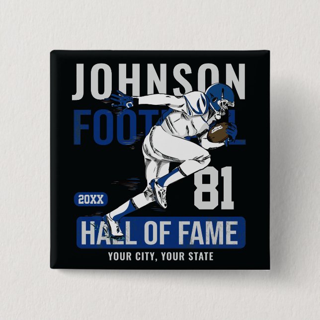 Nummer på personligens fotbollSPELARE Knapp (Framsida)