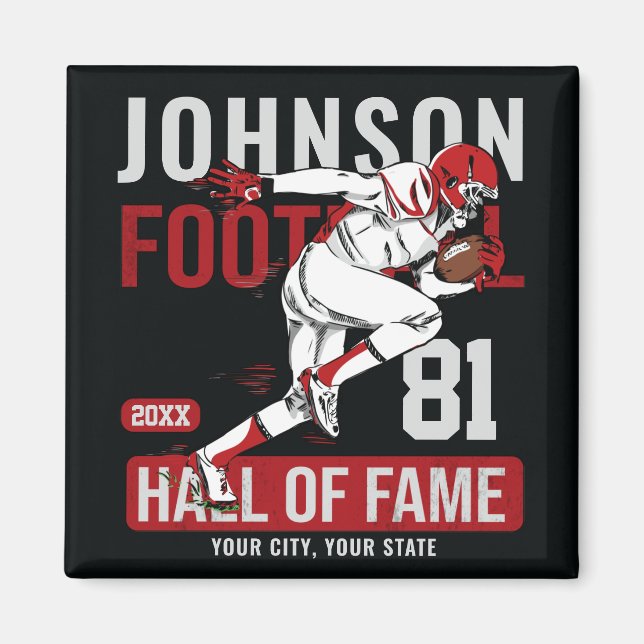 Nummer på personligens fotbollSPELARE Magnet (Framsidan)