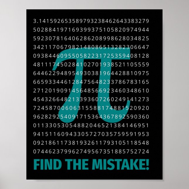 Nummer Pi-matematik med nummer pi-sökning efter me Poster (Framsidan)