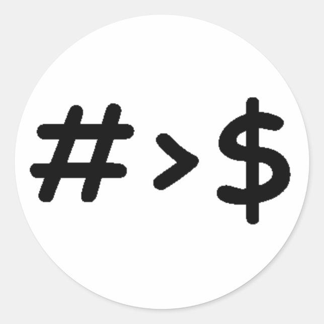 Nummer Runt Klistermärke (Framsida)