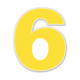 Nummer sex Guld- och vitmärke Klistermärken