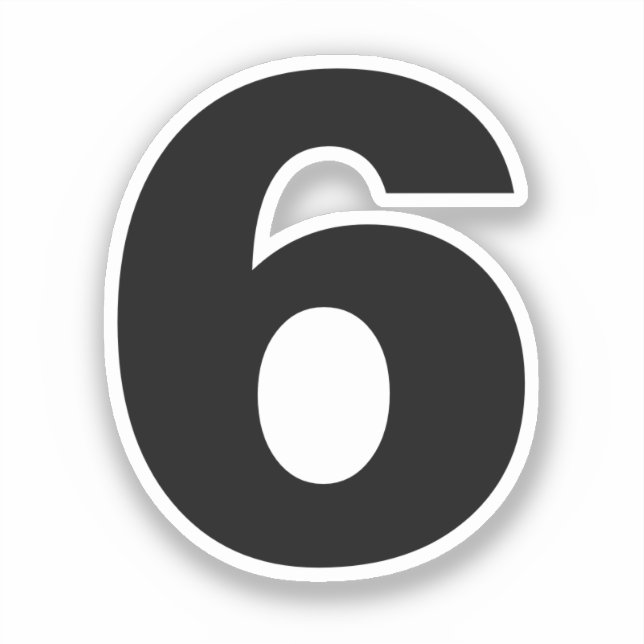 Nummer sex svartvit etikett (Framsida)