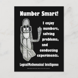 Nummer smart - tomt vykort