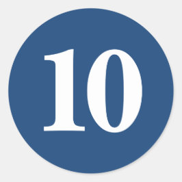 Nummer tio planeringslager: enkelt 10 marinerade v runt klistermärke