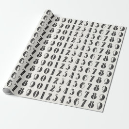 Nummer Typografi Art Gift-figursättning Presentpapper