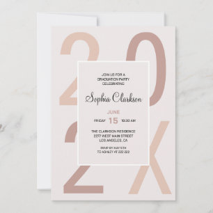 Nummer Typografi Examen Inbjudningar