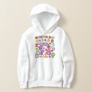 Nummerdags Enhörning Matematik Nummer Hoodie T Shirt