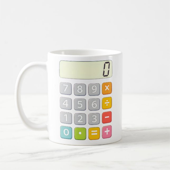 Nummerdagsräknare Matematikdesign för barn Kaffemugg (Vänster)