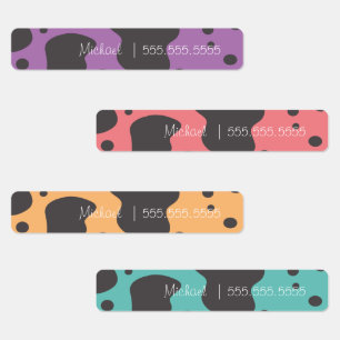 Nummeretiketter för antal Namn i cellutskrift för  Klistermärke