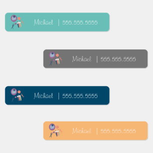 Nummeretiketter för biologiklass Lunch Namn Klistermärke