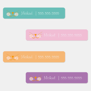 Nummeretiketter för lejklass Lunch Namn Klistermärke