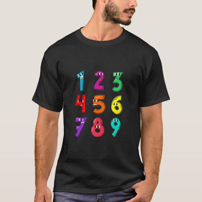 Nummerinlärningsräknare, matematik dag Math O T Shirt (Framsida)