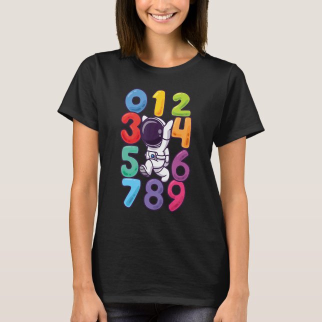Nummerinlärningsräknare, matematik dag Math O T Shirt (Framsida)