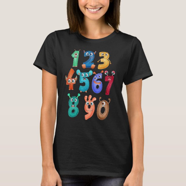 Nummerinlärningsräknare, matematik dag Math O T Shirt (Framsida)