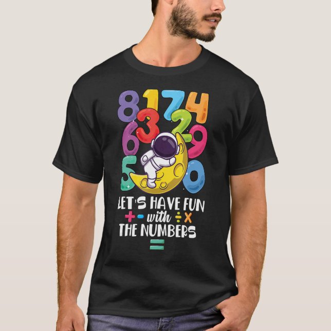 Nummerinlärningsräknare, matematik dag Math O T Shirt (Framsida)