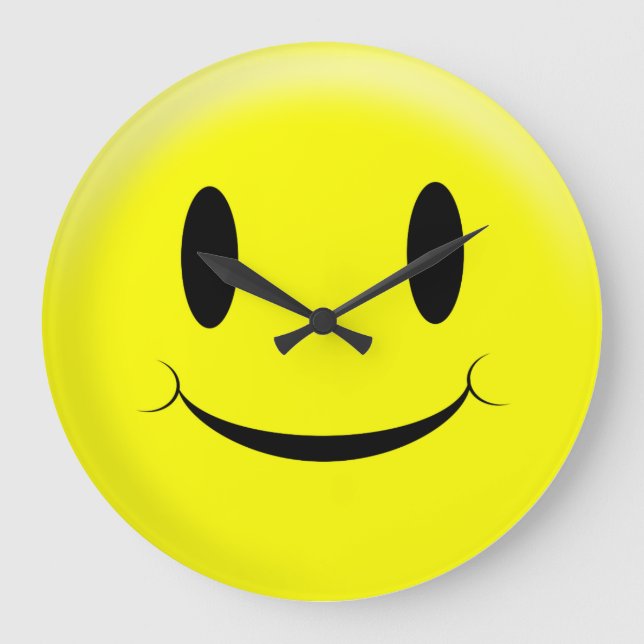Nummerlös Cute Lycklig Ansikte Stor Klocka (Framsida)