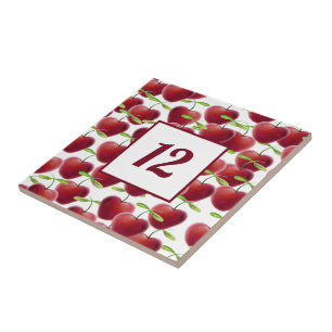 Nummerplattan för Cherry Paj Kakelplatta