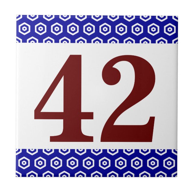 Nummerruta. Hexagonal gräns Kakelplatta (Framsidan)