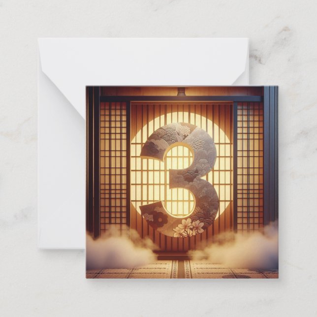 Nummerspelet - kortet på 3 anteckningskort (Framsida)