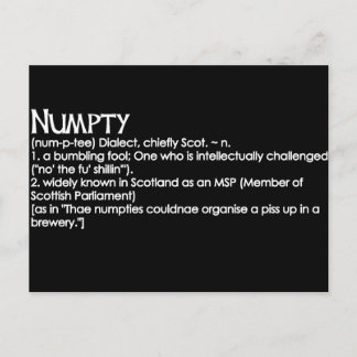 Numpty Vykort