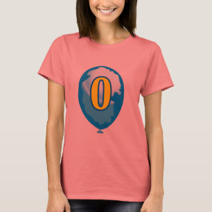 Numrera 0 ballong t-shirt