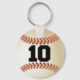 Numrera 10 baseball nyckelring