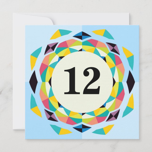 Numrera 12 - Festa inbjudan (Framsida)
