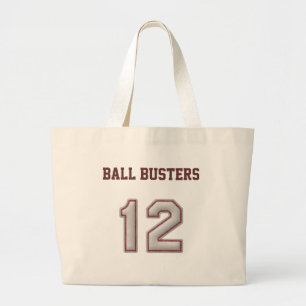 Numrera 12 med kall baseball syr Look Jumbo Tygkasse