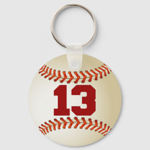 Numrera 13 baseball nyckelring