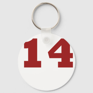Numrera 14 nyckelring