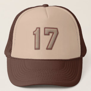 Numrera 17 med kall baseball syr Look Keps